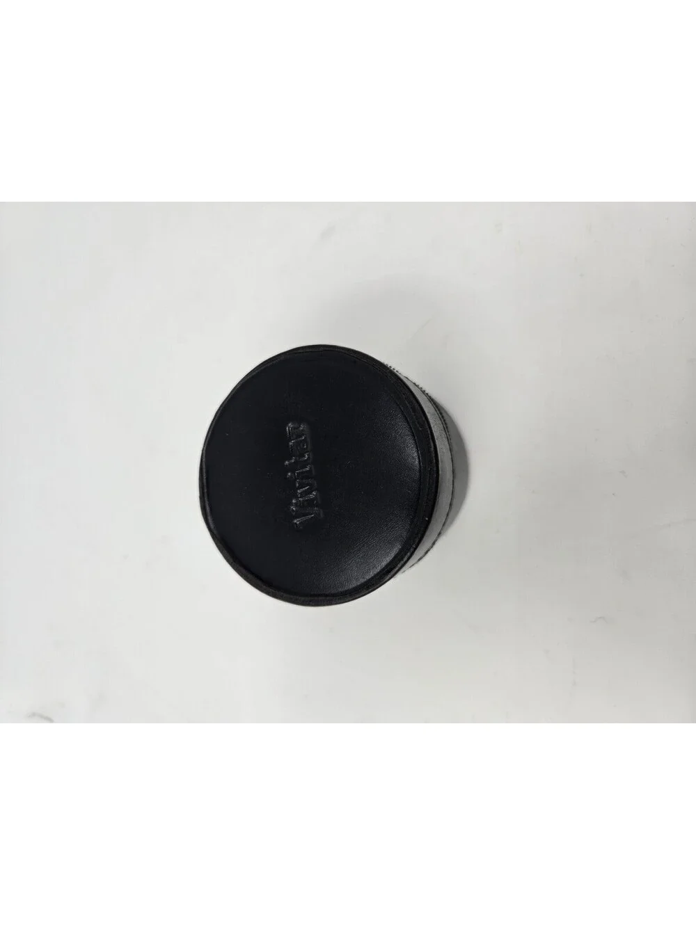Vintage Vivitar Black Faux Leather Camera Lens Case / Protective Cap